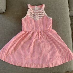 Lilly Pulitzer girls size 6 dress- pink and white